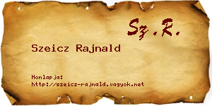 Szeicz Rajnald névjegykártya